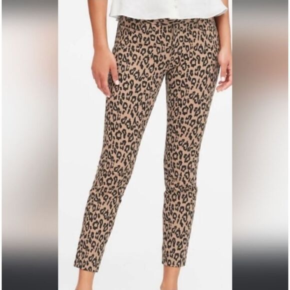 Banana Republic Sloan Pants in Leapord Print Size 4L or 4 Long - Picture 1 of 13